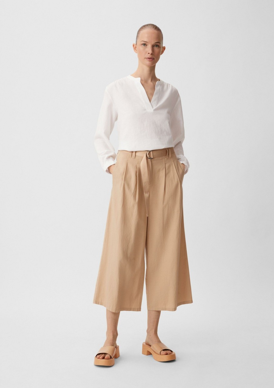 Comma Loose: Culotte Aus Leinenmix Hosen