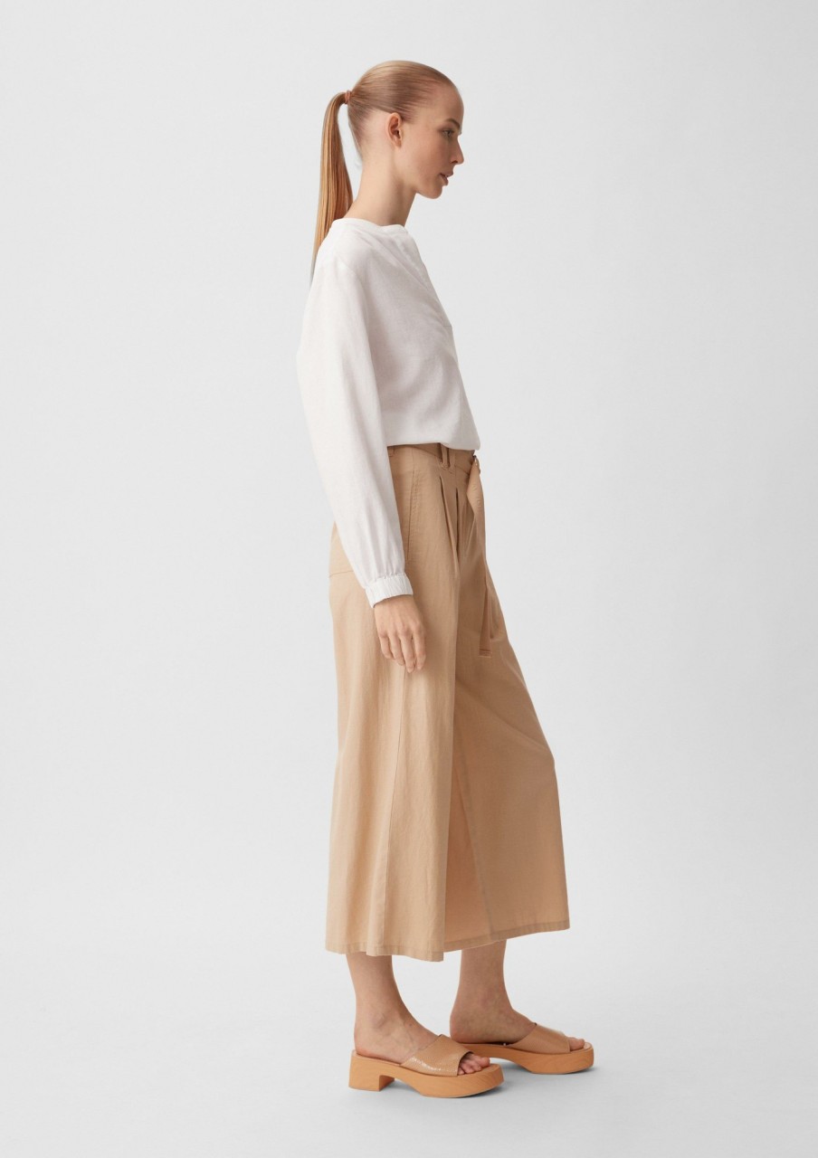 Comma Loose: Culotte Aus Leinenmix Hosen