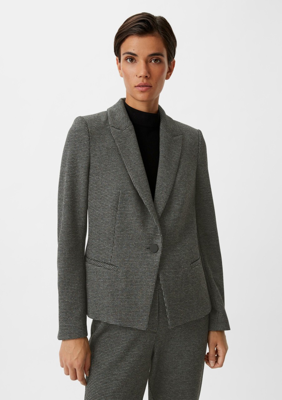 Comma Blazer Mit Pepita-Muster Hosenanzuge