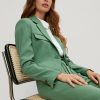 Comma Crop-Blazer Mit Angedeuteten Pattentaschen Hosenanzuge