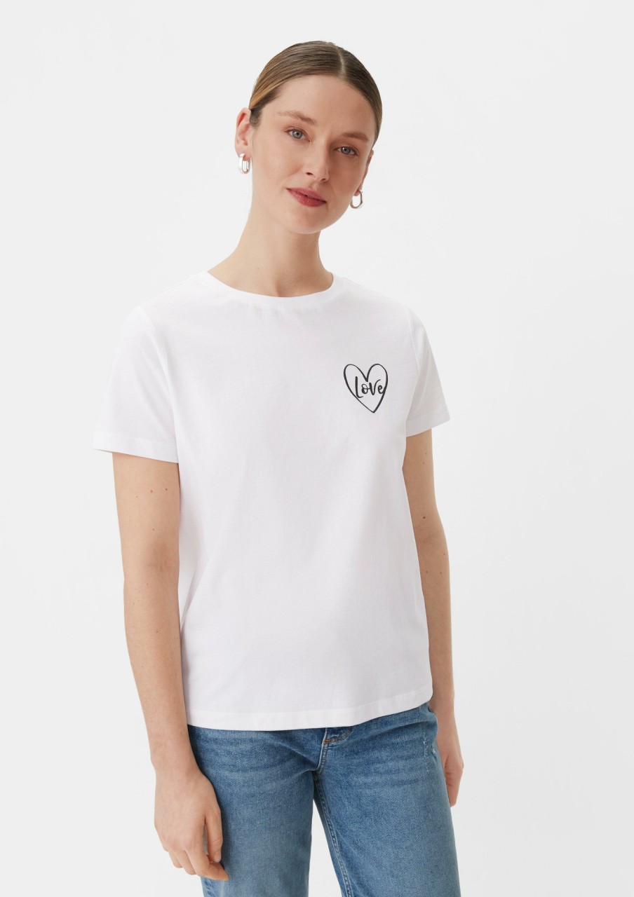 Comma T-Shirt Mit Frontprint Shirts