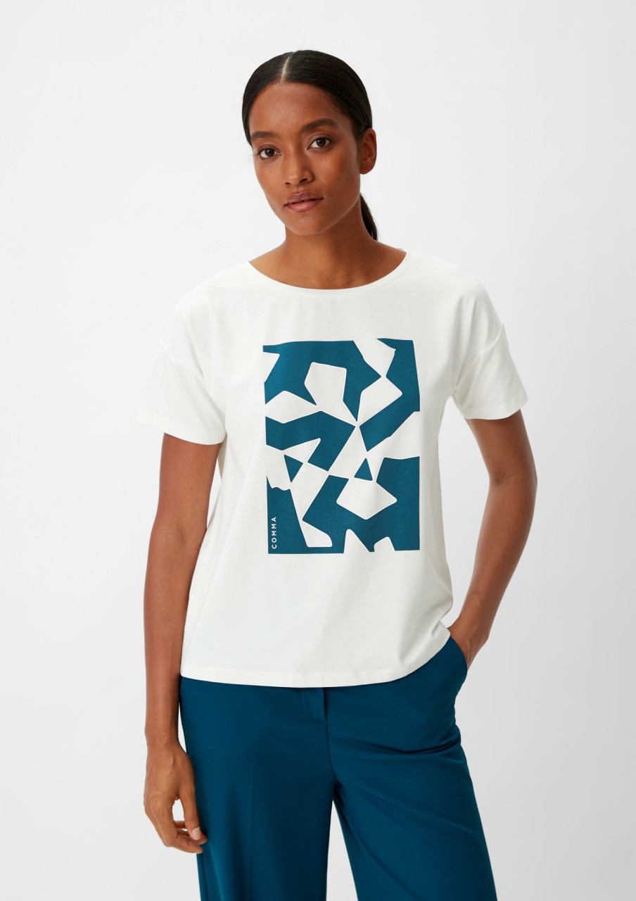 Comma T-Shirt Aus Modalmix Shirts