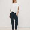 Comma Slim: 7/8-Hose Mit Ziernahten Hosen