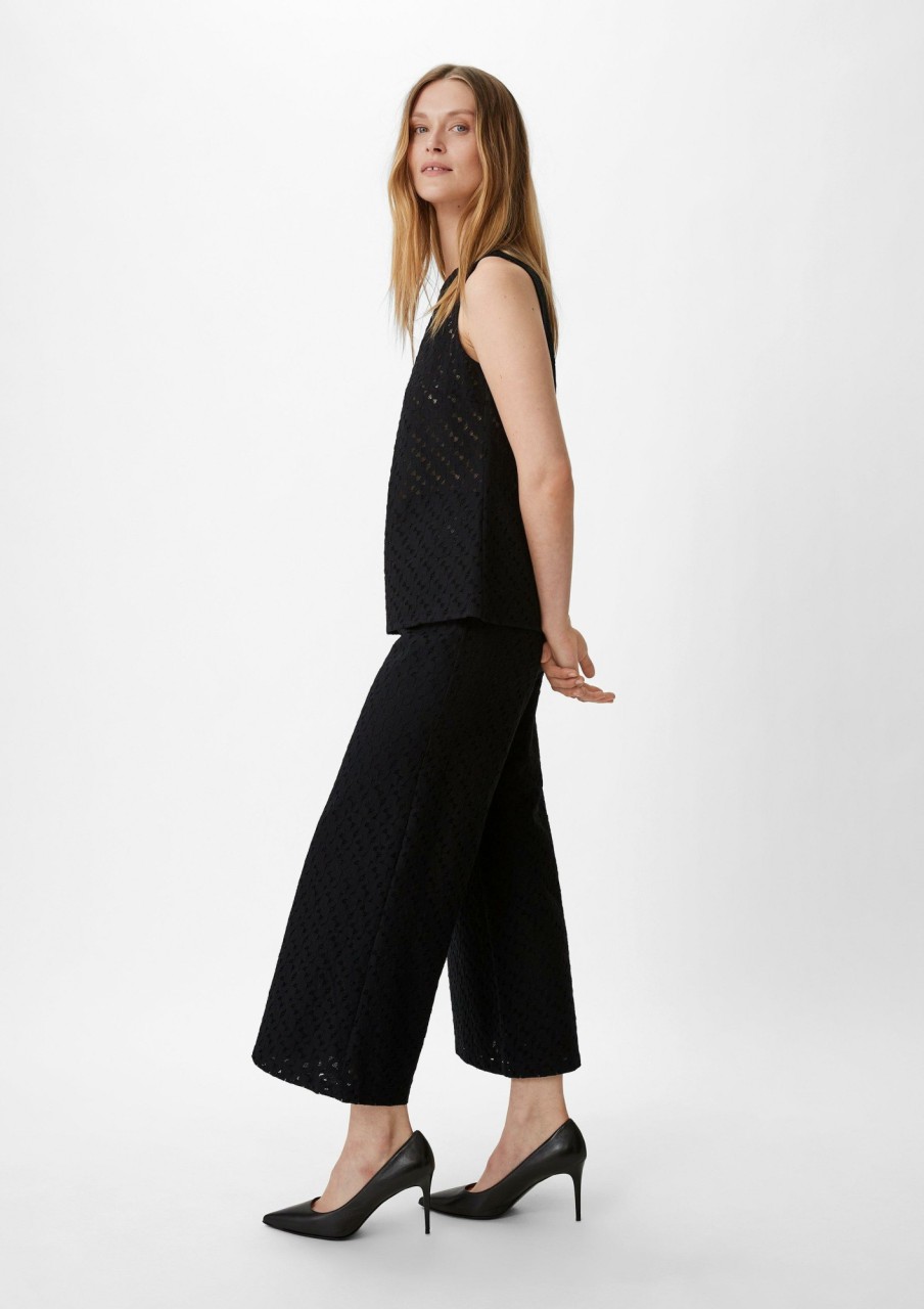 Comma Regular: Wide-Leg-Hose Aus Spitze Hosen