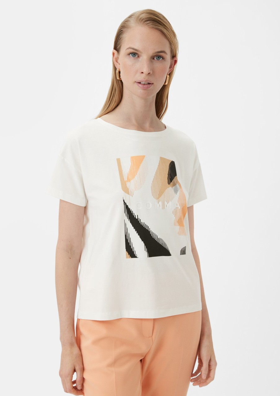 Comma T-Shirt Mit Front-Print Shirts