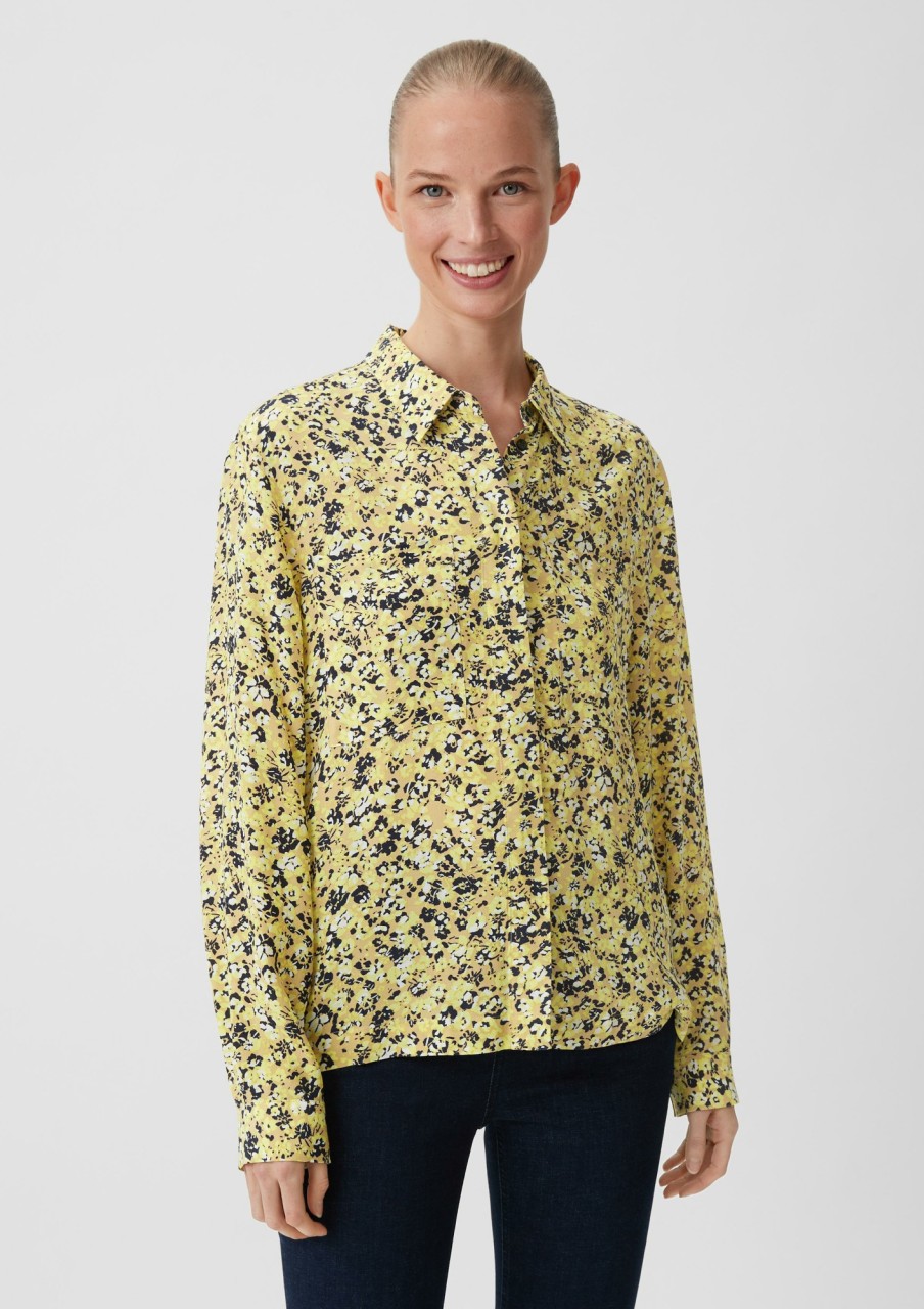 Comma Viskosebluse Mit Allover-Print Blusen