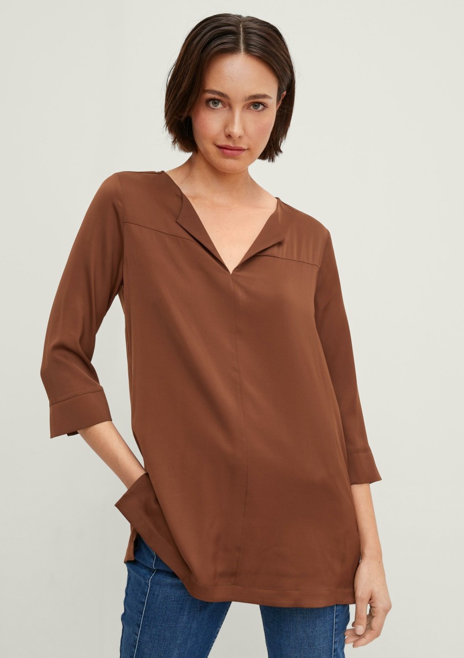 Comma Bluse Mit V-Ausschnitt Blusen