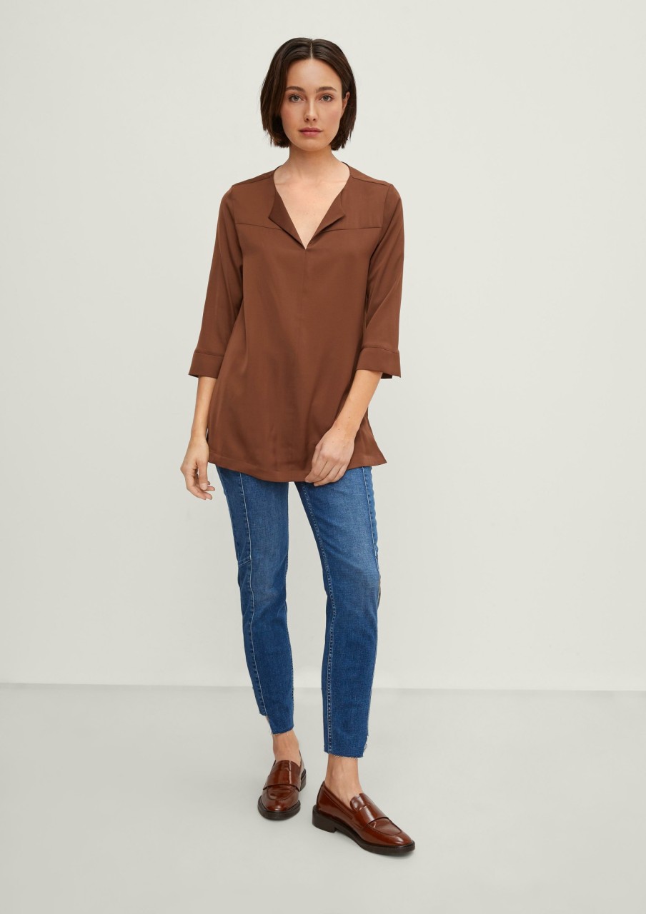 Comma Bluse Mit V-Ausschnitt Blusen