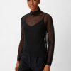 Comma Strickpullover Mit Transparenz-Effekt Shirts