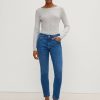 Comma Slim: 7/8-Jeans Mit Saumschlitzen Jeans