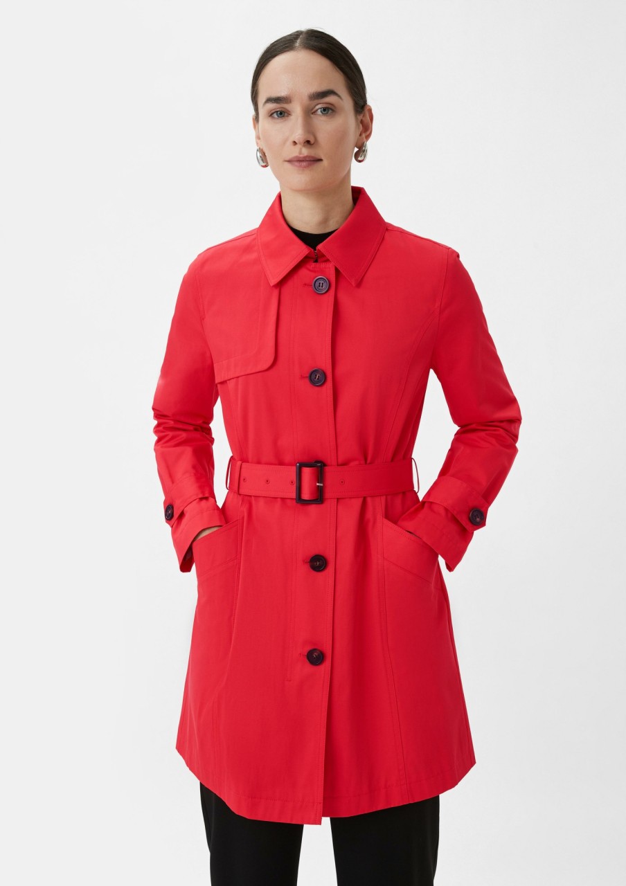 Comma Taillierter Trenchcoat Mit Bindegurtel Mantel