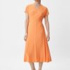 Comma Midi-Kleid Aus Satin Kleider