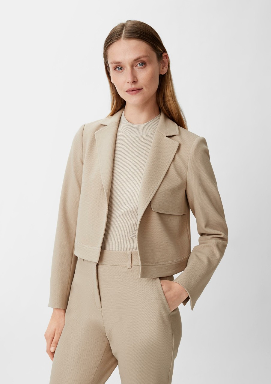 Comma Kurzer Blazer Aus Viskosemix Blazer