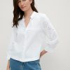 Comma Bluse Mit Broderie Anglaise Blusen