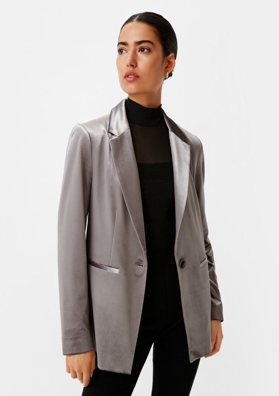 Comma Blazer Aus Samt Blazer