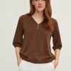 Comma Oberteil Mit Twill-Struktur Shirts