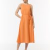 Comma Armelloses Midikleid Aus Crepe Kleider