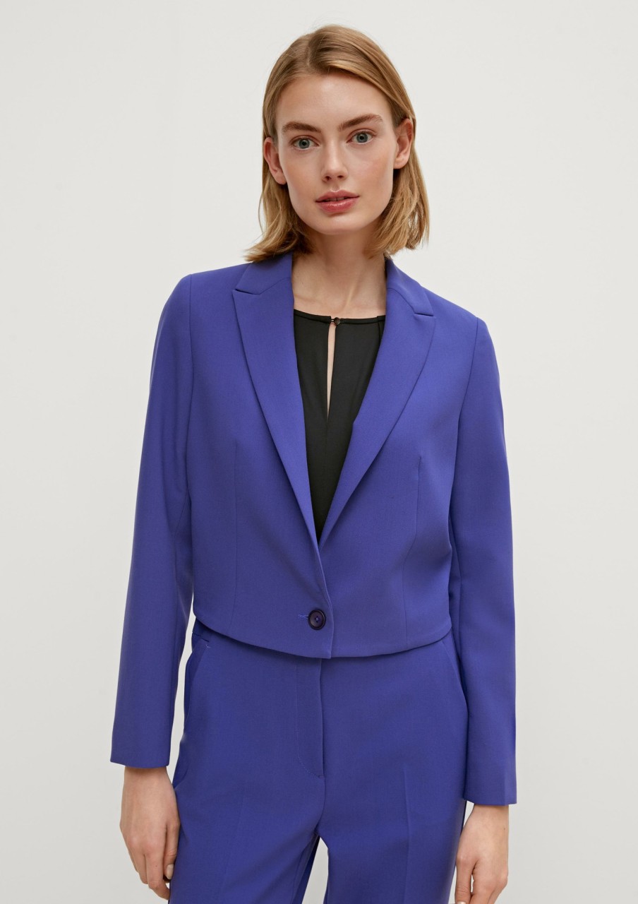 Comma Indoor-Blazer Im Cropped Fit Hosenanzuge