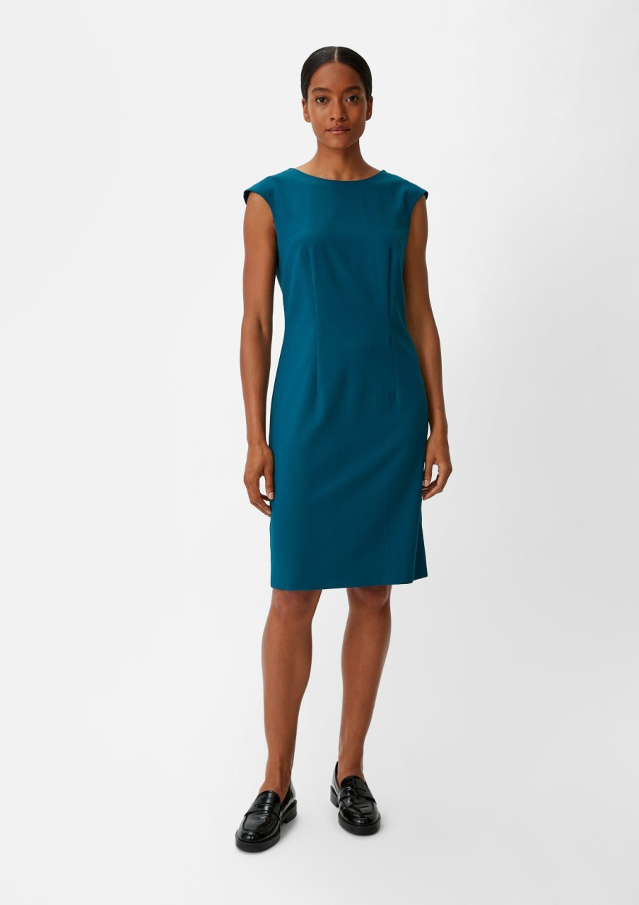 Comma Twill-Kleid Aus Viskosemix Kleider