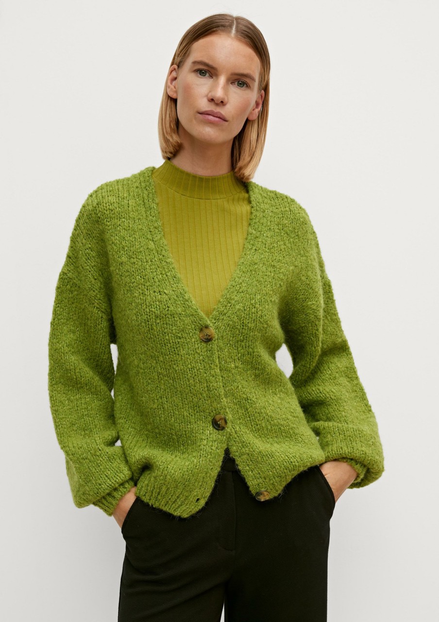 Comma Strickjacke Aus Alpakamix Strick