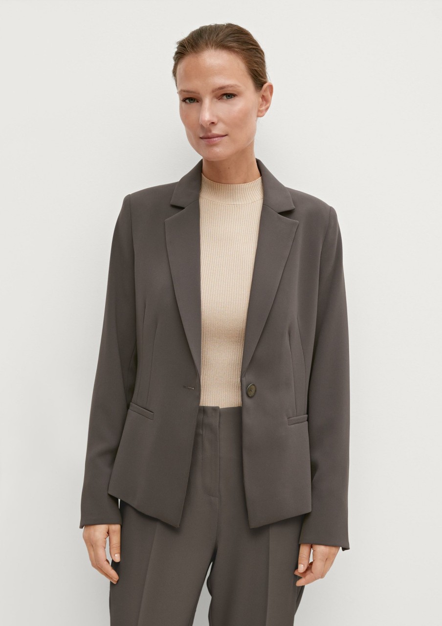 Comma Blazer Mit Crepe-Struktur Hosenanzuge