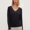 Comma Pulli Mit Semitransparenter Blende Strick