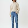 Comma Regular Fit: Slim Leg-Denim Mit Wascheffekt Jeans