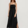 Comma Midi-Kleid Mit Ruschendetail Kleider