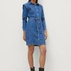 Comma Denim-Kleid Mit Bindegurtel Kleider