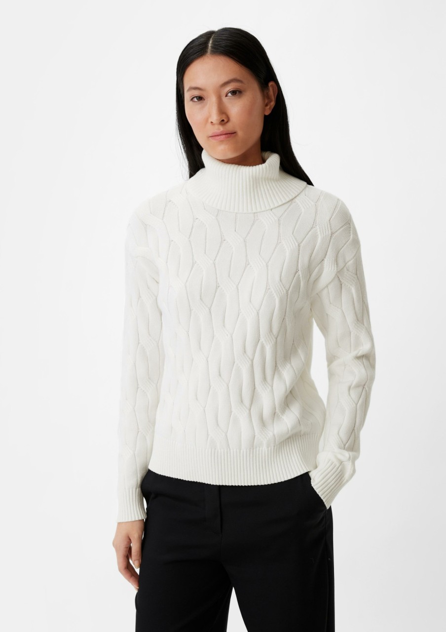 Comma Weicher Pullover Mit Strickmuster Strick