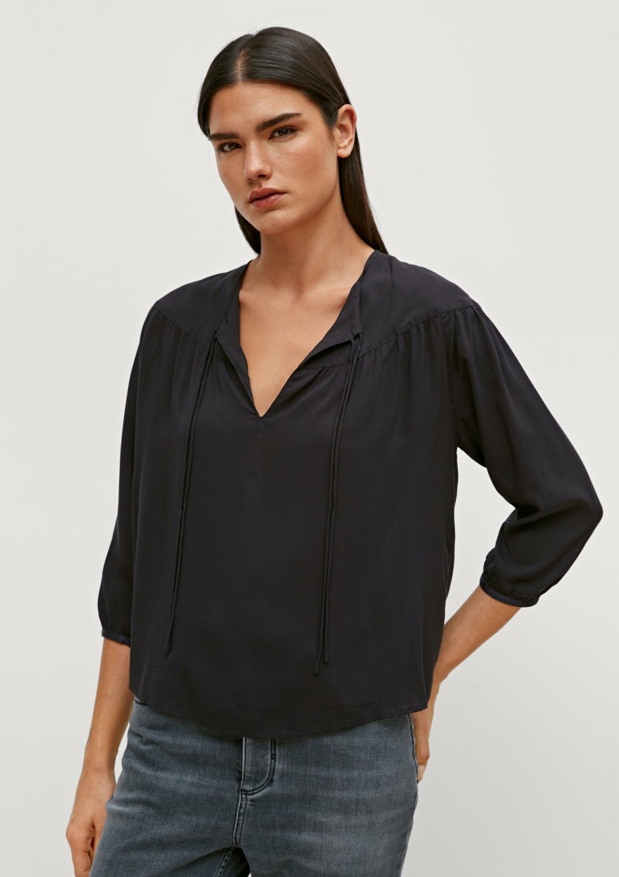 Comma Bluse Mit Bindedetail Blusen