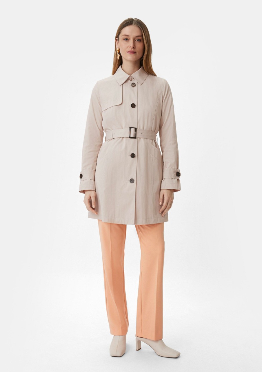 Comma Taillierter Trenchcoat Mit Bindegurtel Mantel