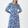 Comma Fliesendes Maxikleid Mit All-Over-Print Kleider