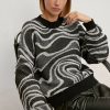 Comma Cropped-Pullover Mit Muster Strick