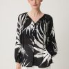 Comma Viskosebluse Mit All-Over-Print Blusen