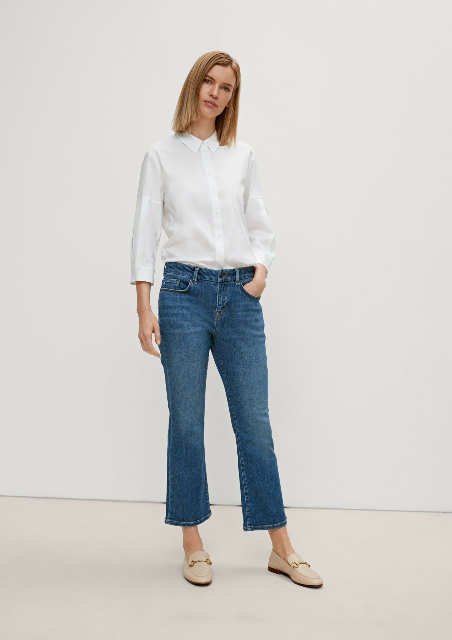 Comma Regular: 7/8-Jeans Mit Flared Leg Hosen