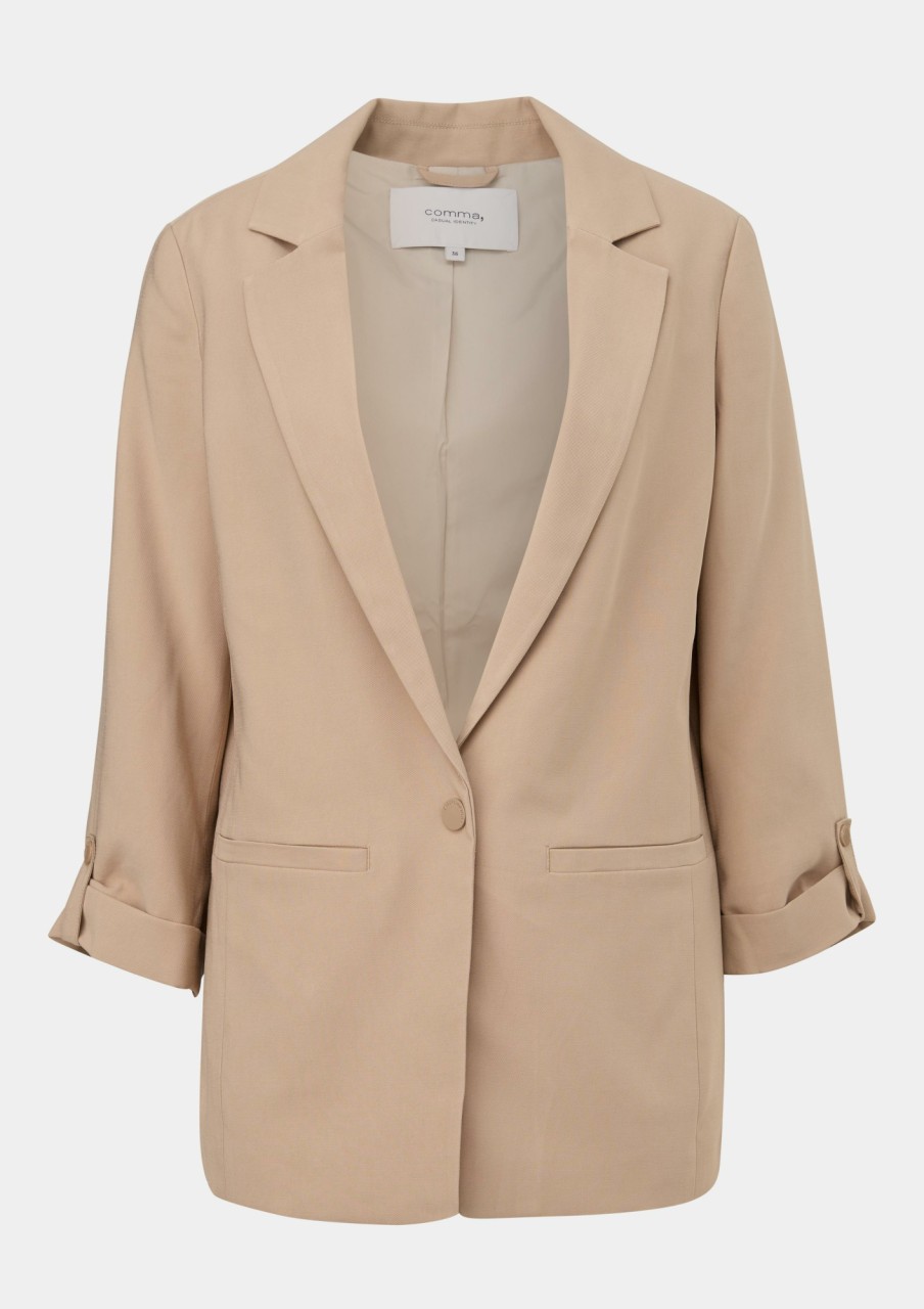 Comma Antaillierter Blazer Aus Viskosetwill Blazer