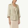 Comma Satinierter Blazer Mit 3/4-Armel Blazer