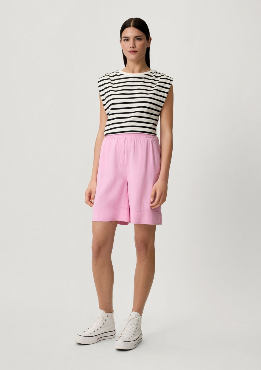 Comma Loose: Shorts Aus Twill Hosen