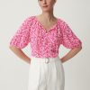 Comma Crepe-Bluse Mit Raffung Blusen