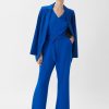 Comma Crepe-Overall Mit Ausgestelltem Bein Jumpsuits