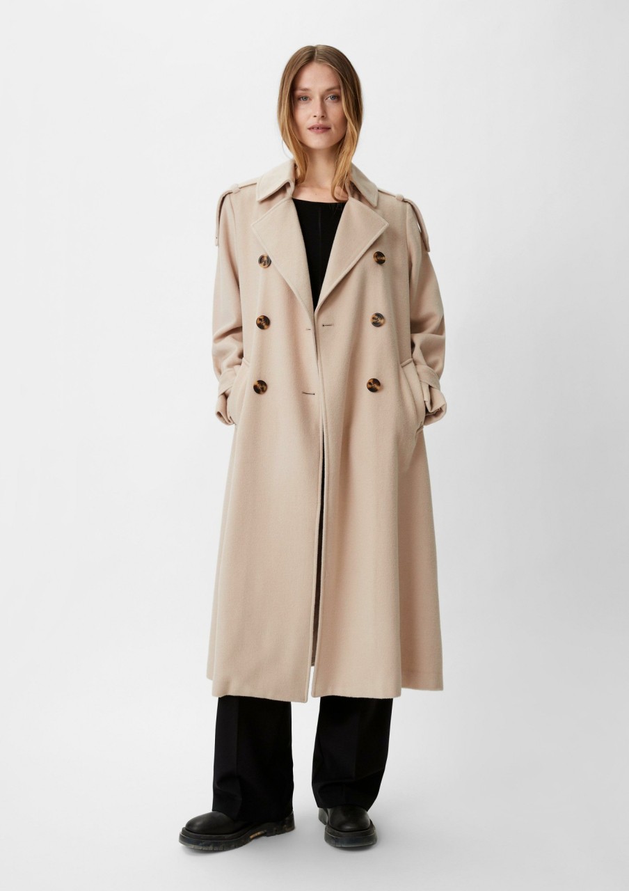 Comma Trenchcoat Aus Wolle Und Viskose Mantel