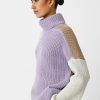 Comma Rippstrickpullover Mit Label-Patch Strick