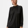 Comma Satinbluse Mit Falten-Detail Blusen