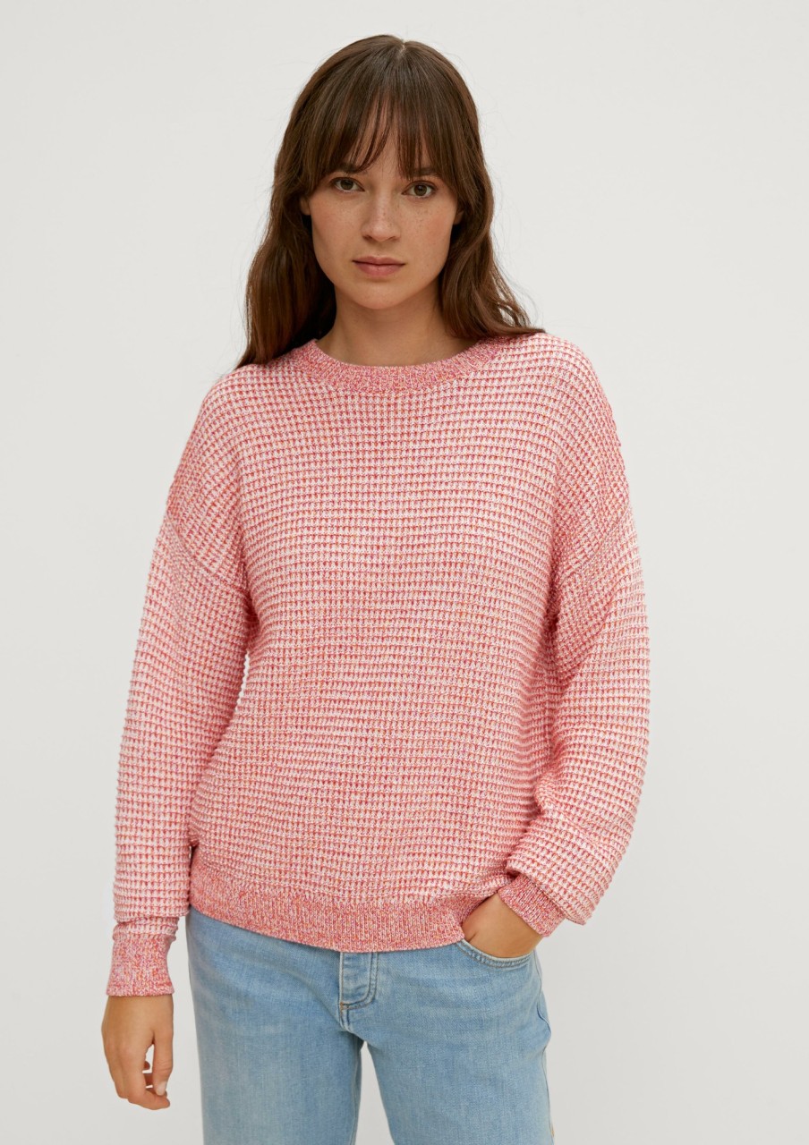 Comma Pullover Aus Moulinegarn Strick